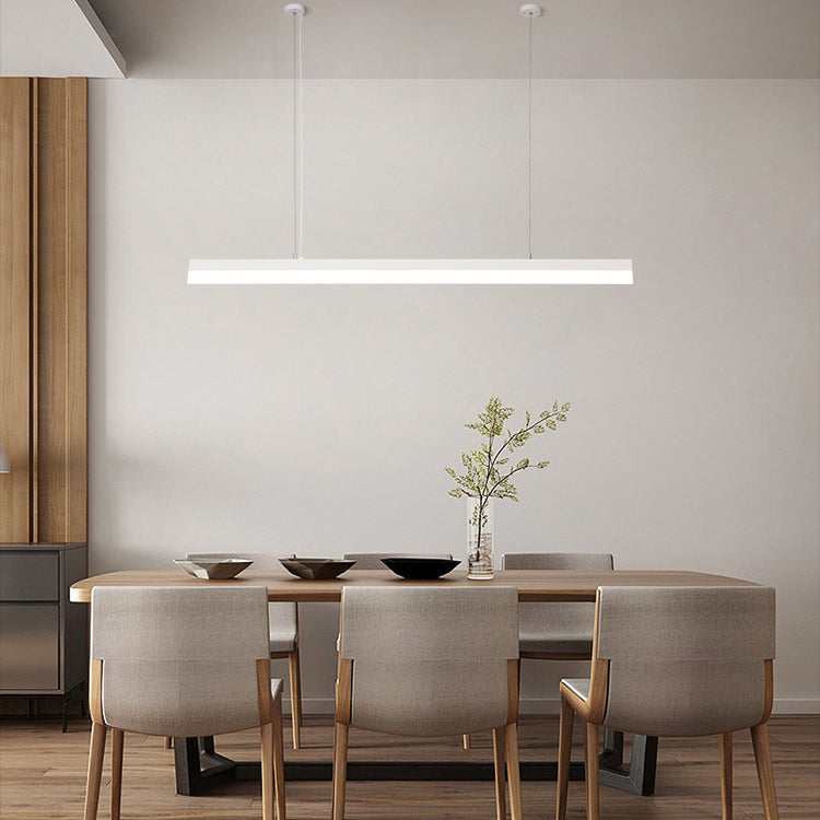 Moderne Aluminiuminselbeleuchtungskörper lineares 1-Licht-Restaurant-LED-Federungslampe