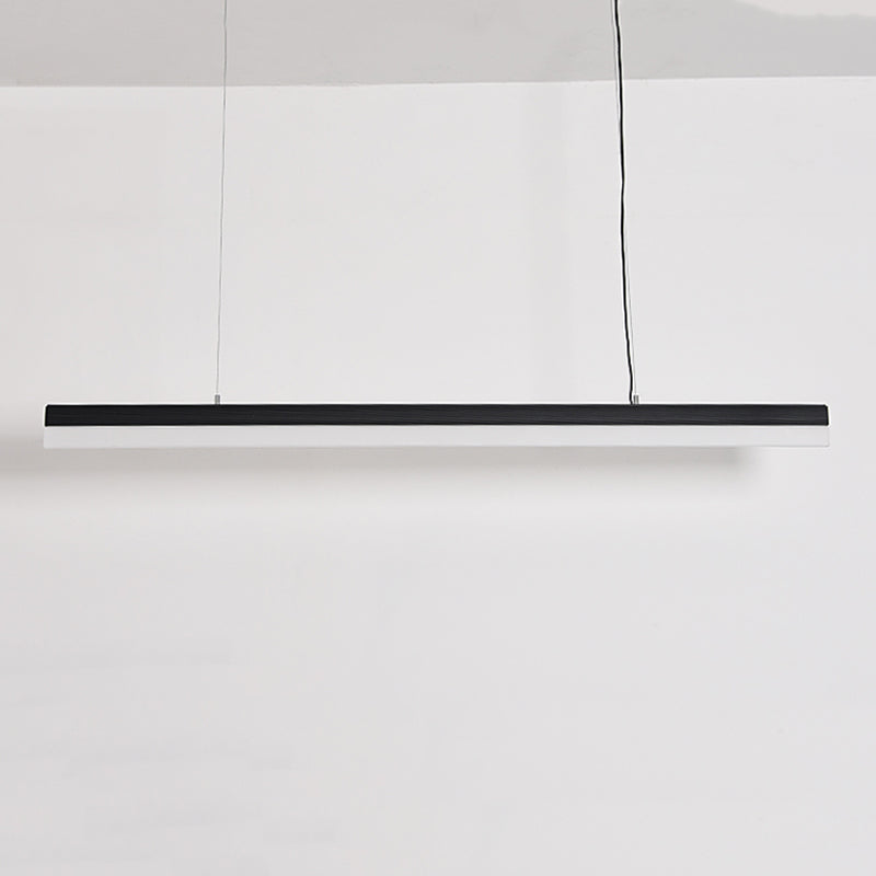 Moderne Aluminiuminselbeleuchtungskörper lineares 1-Licht-Restaurant-LED-Federungslampe