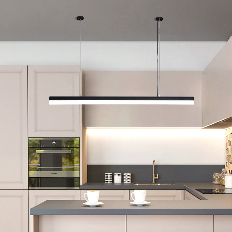 Moderne Aluminiuminselbeleuchtungskörper lineares 1-Licht-Restaurant-LED-Federungslampe