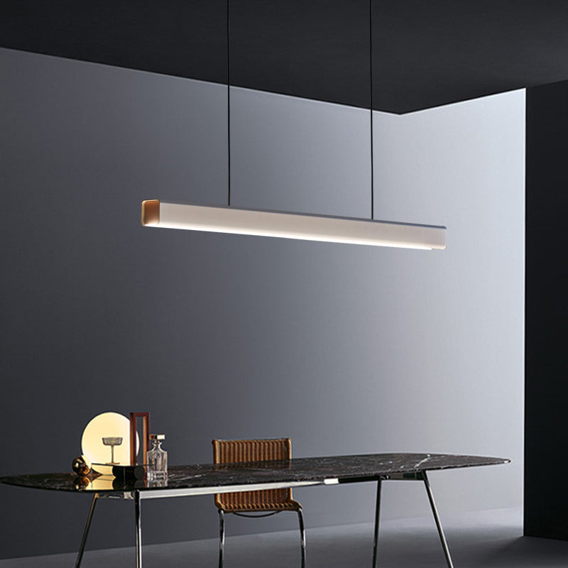 Zeitgenössische Küchenheize helle lineare Decke Anhänger Leuchtmetall 1 Licht