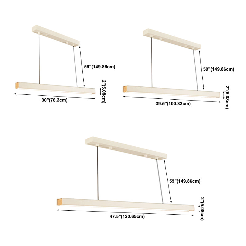 Zeitgenössische Küchenheize helle lineare Decke Anhänger Leuchtmetall 1 Licht