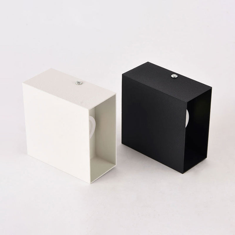 Moderner Stil quadratischer Wandbeleuchtung Metall 2 Leuchten Wandscheibe Jungtiere