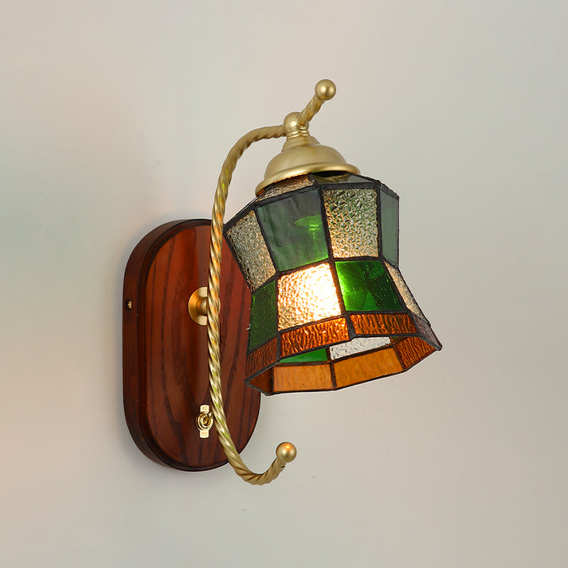 1 appliques murales géométriques légères lampes murales en verre de style moderne