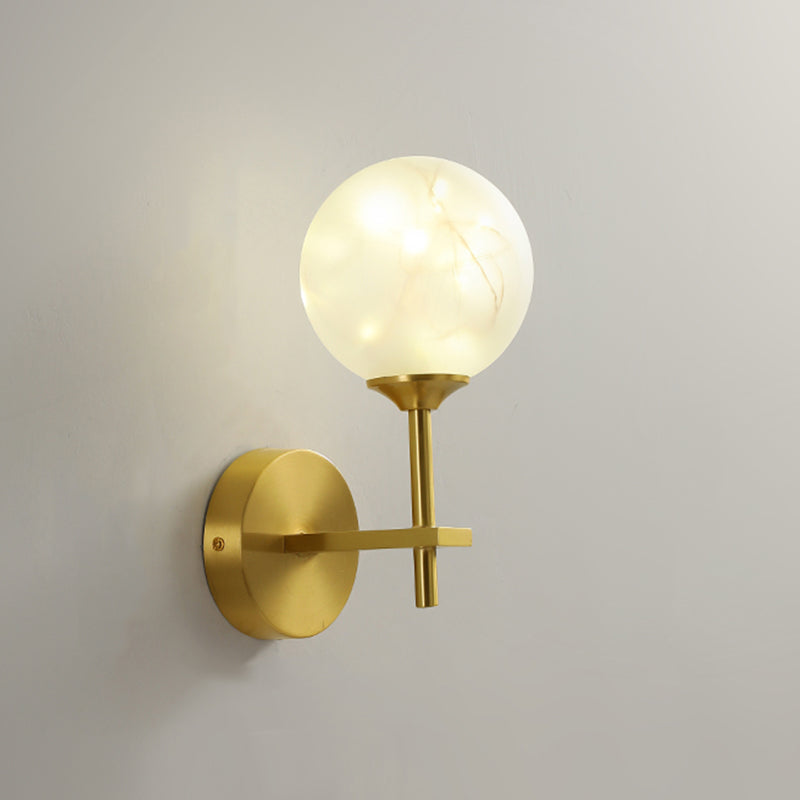 Glass Globe Wall Sconces Modern Style 1 Light Wall Mounted Lamps