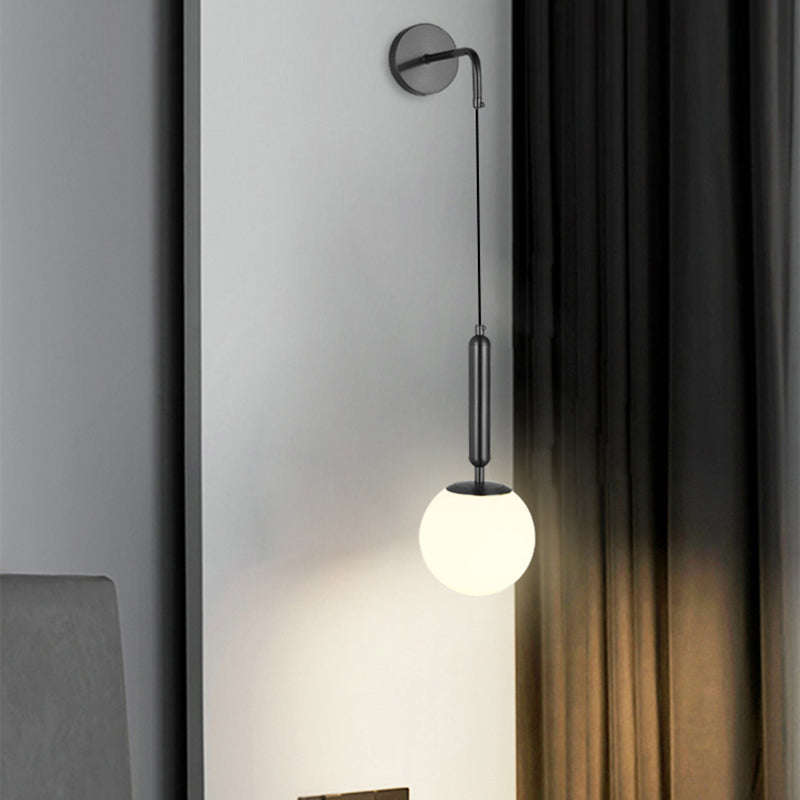 Glass Ball Wall Sconces Modern Style 1 Light Wall Mounted Lamps