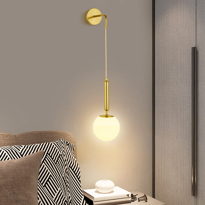 Glass Ball Wall Sconces Modern Style 1 Light Wall Mounted Lamps