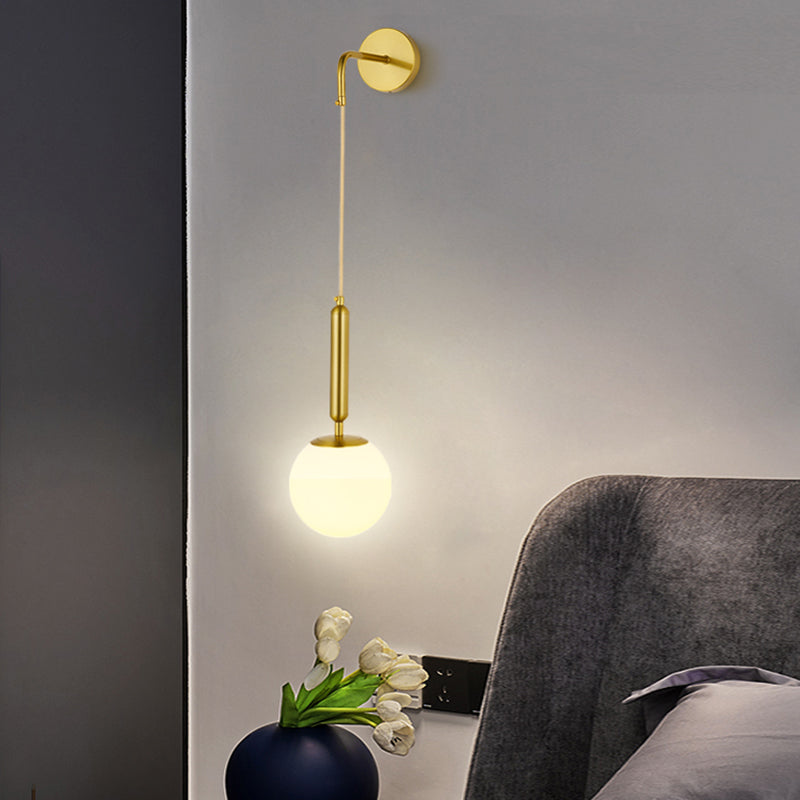 Glass Ball Wall Sconces Modern Style 1 Light Wall Mounted Lamps