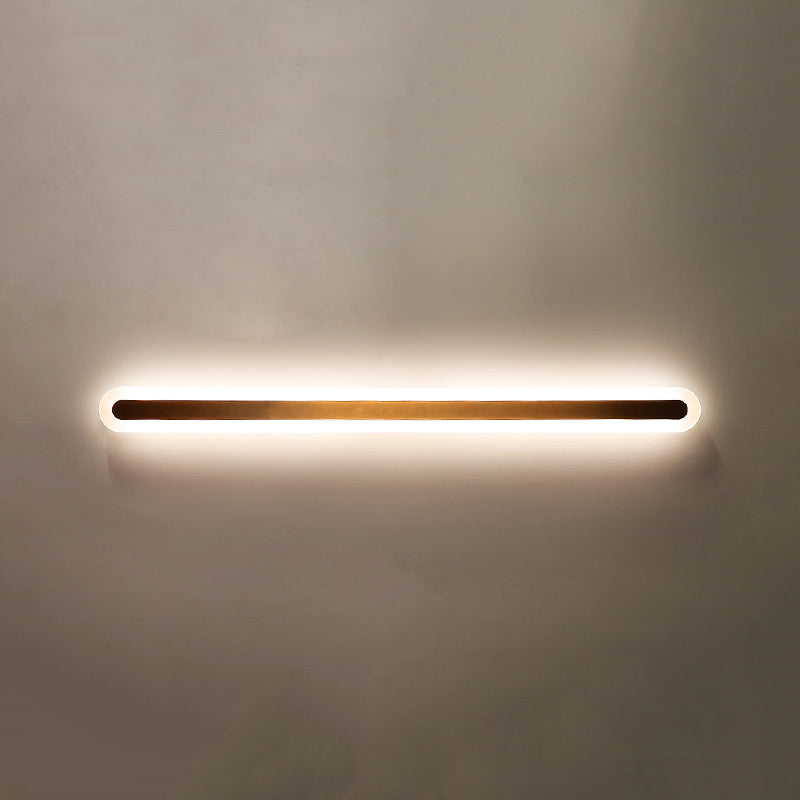 Metal Linear Shape Wall Light Modern Style 1-Light Wall Mounted Light Fixture