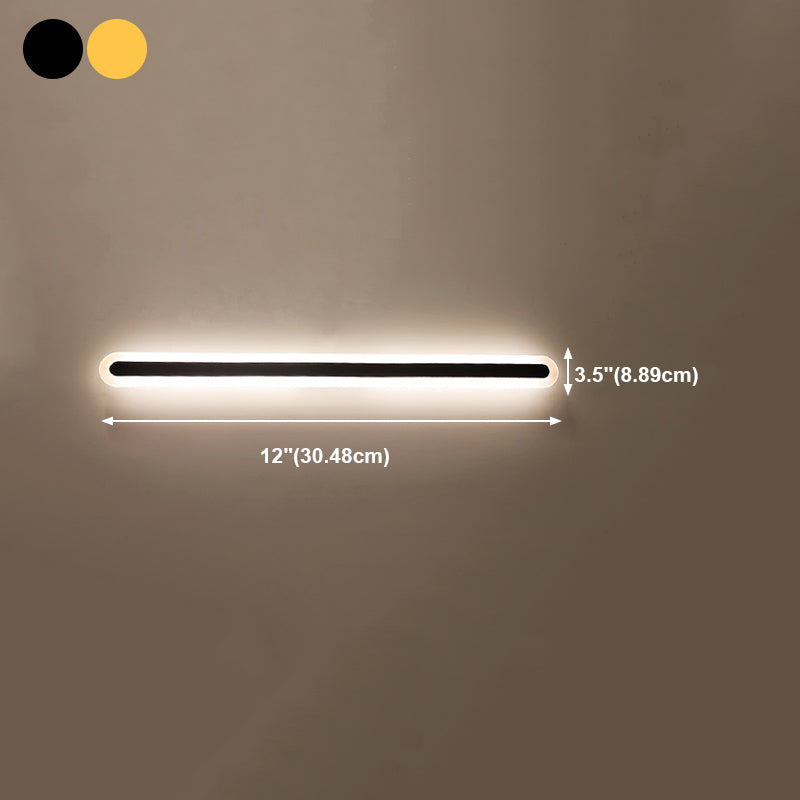 Metall Lineare Form Wandlicht moderner Stil 1-Licht-Wandmontageleuchte
