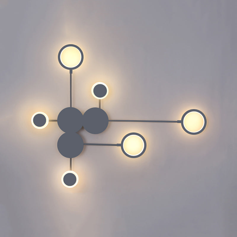 Géométrie Forme des lumières murales en métal Modern Style 6 Lampes de montage mural clair