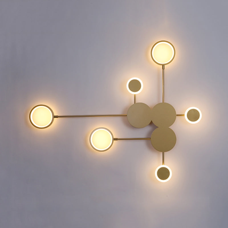 Géométrie Forme des lumières murales en métal Modern Style 6 Lampes de montage mural clair