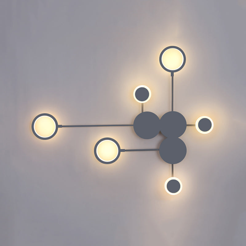 Géométrie Forme des lumières murales en métal Modern Style 6 Lampes de montage mural clair