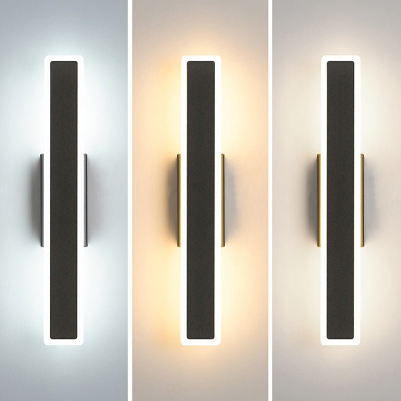 Forme de rectangle Lumières murales en métal moderne luminaires muraux de style moderne