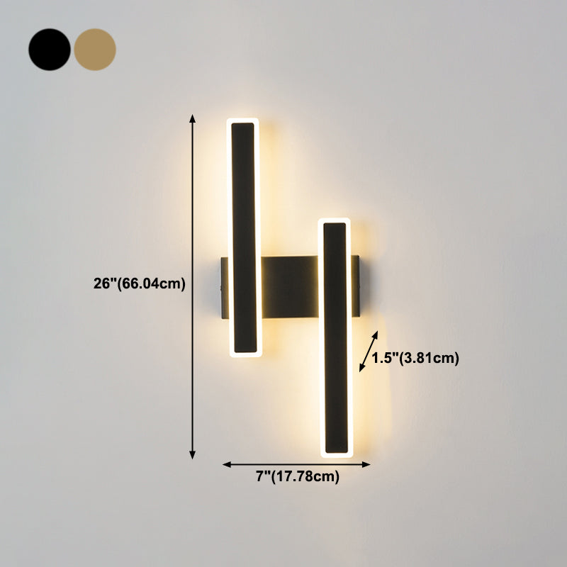 Forme de rectangle Lumières murales en métal moderne luminaires muraux de style moderne