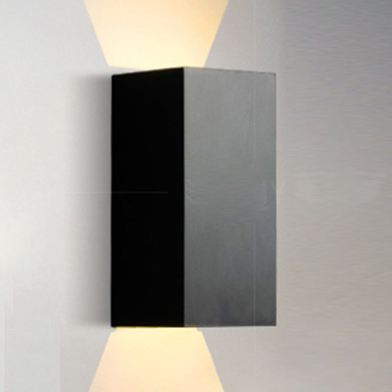 Luces de pared de forma de geometría de estilo contemporáneo de metal luces de montaje de pared de 2 luces