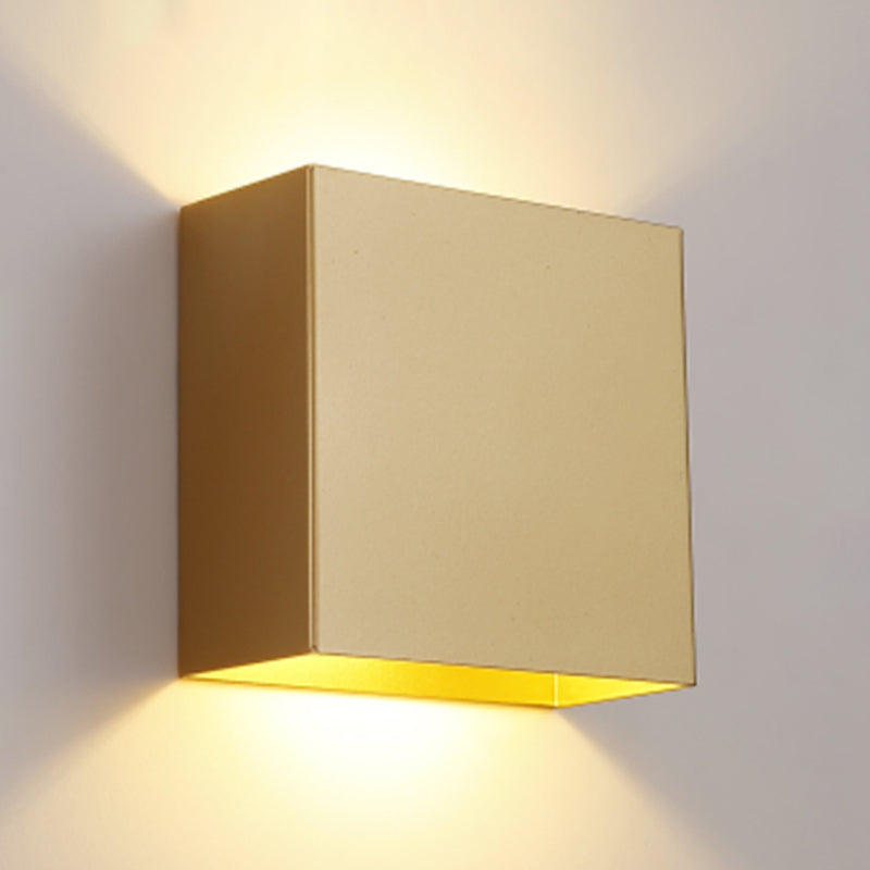 Luces de pared de forma de geometría de estilo contemporáneo de metal luces de montaje de pared de 2 luces