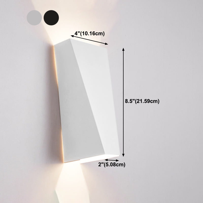 Luces de pared de forma de geometría de estilo contemporáneo de metal luces de montaje de pared de 2 luces