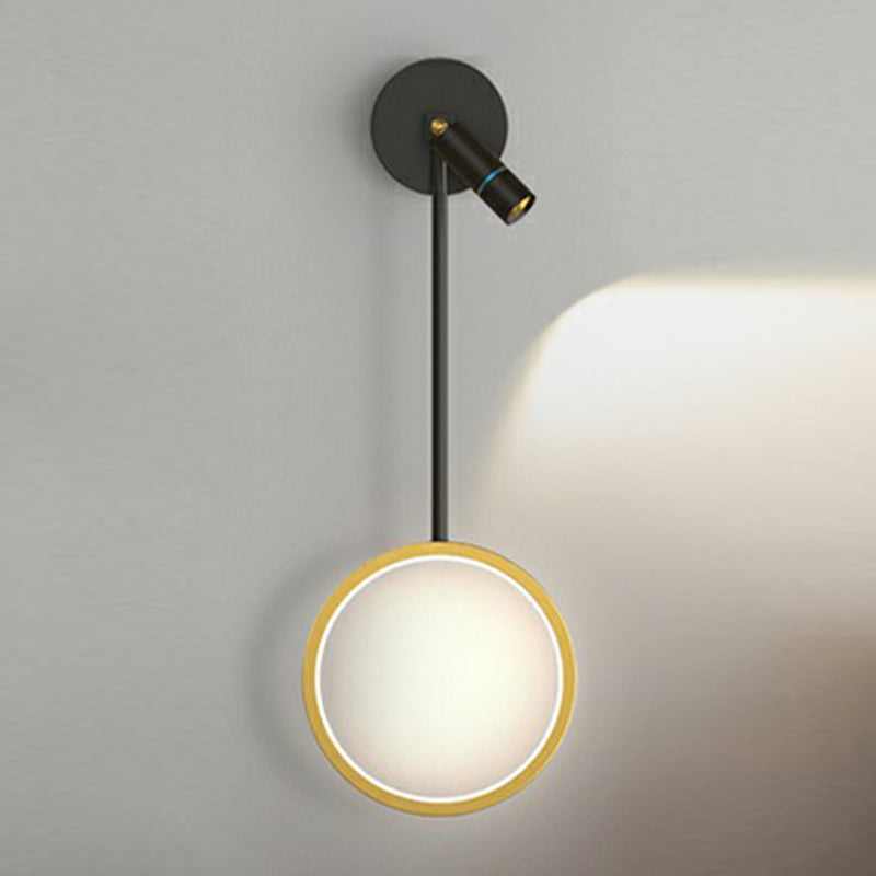 Luces de pared de forma de geometría de estilo de montaje de pared de metal de estilo de metal moderno en negro