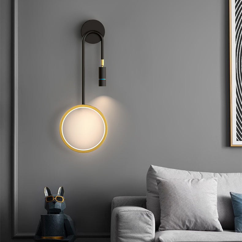 Luces de pared de forma de geometría de estilo de montaje de pared de metal de estilo de metal moderno en negro