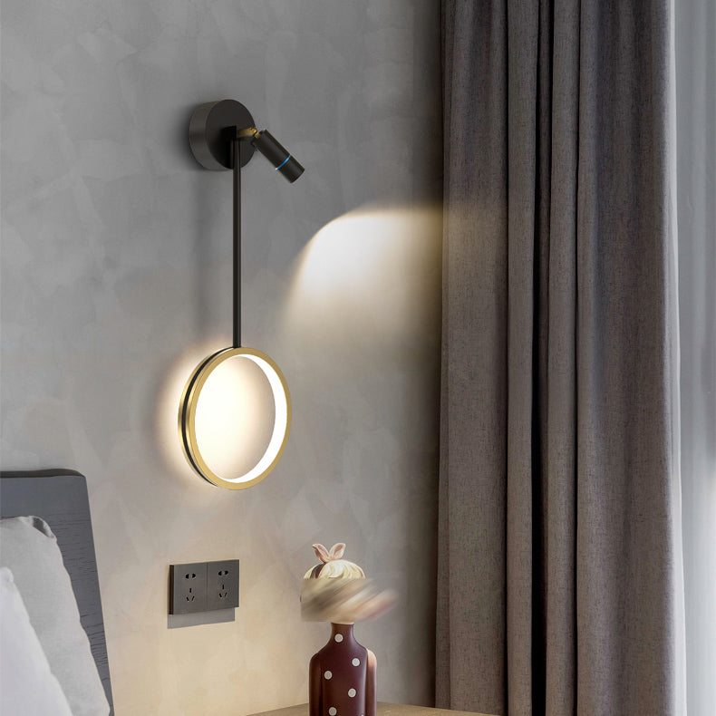 Luces de pared de forma de geometría de estilo de montaje de pared de metal de estilo de metal moderno en negro