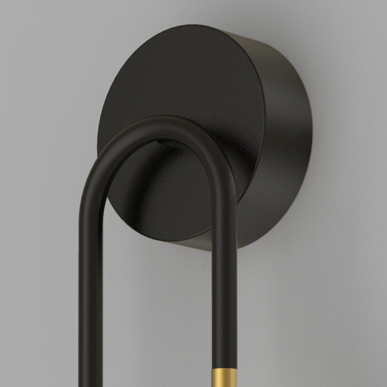 Luces de pared de forma de geometría de estilo de montaje de pared de metal de estilo de metal moderno en negro