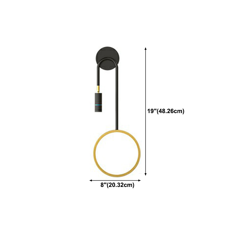 Luces de pared de forma de geometría de estilo de montaje de pared de metal de estilo de metal moderno en negro