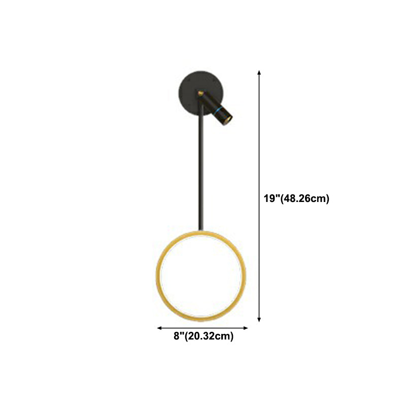 Luces de pared de forma de geometría de estilo de montaje de pared de metal de estilo de metal moderno en negro