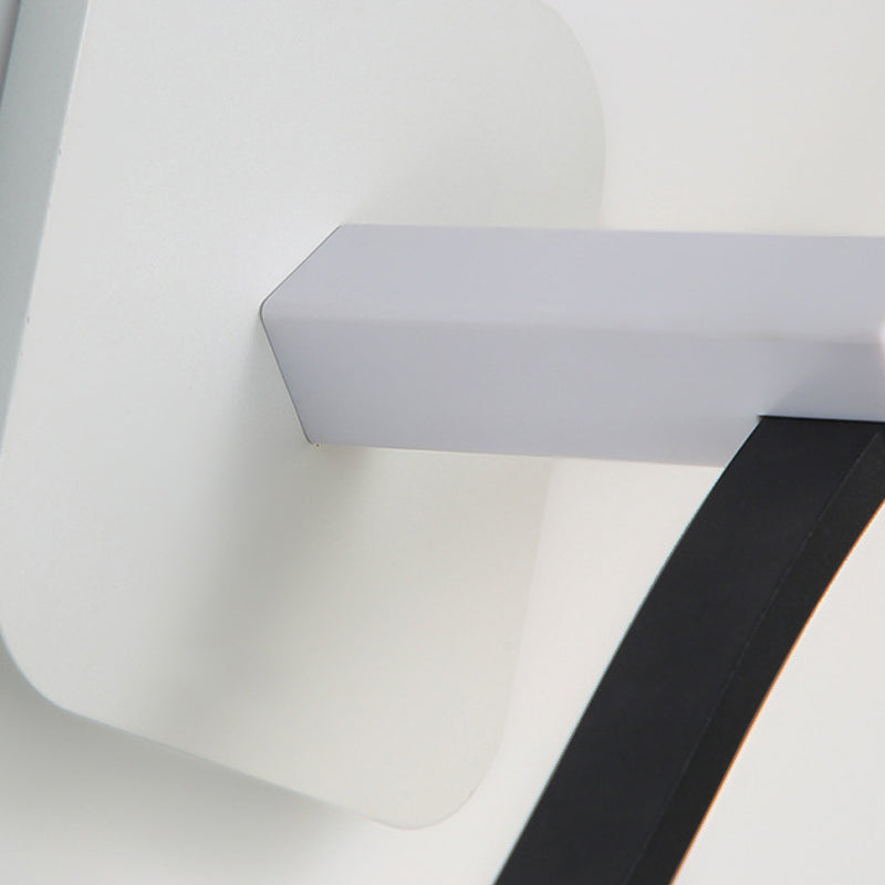 Lámpara de pared de baño de ola LED de metal LED de pared simple montada en la pared