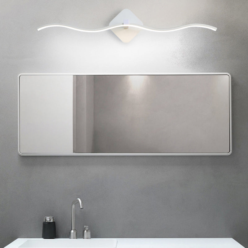 Wave Bathroom Wall Mounted Lamp Metal LED Simple Wall Mounted Lighting