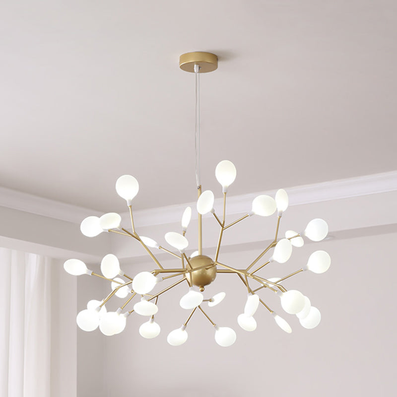 Zweig Form Kronleuchter moderner Glühen Kronleuchter Licht in Gold für Wohnzimmer