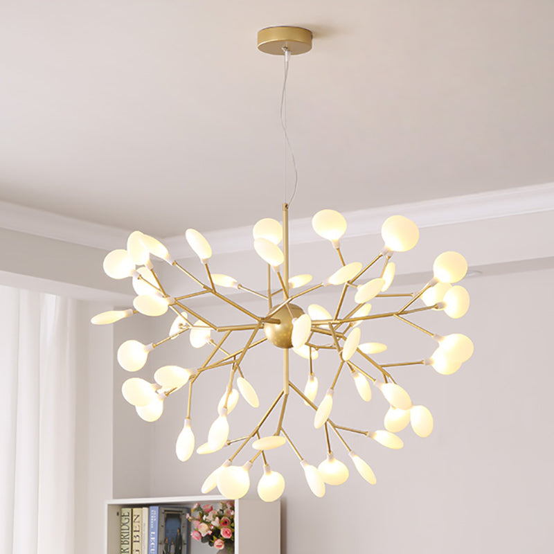 Zweig Form Kronleuchter moderner Glühen Kronleuchter Licht in Gold für Wohnzimmer
