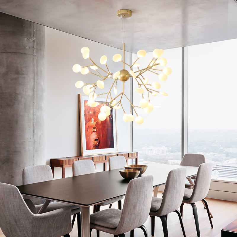 Zweig Form Kronleuchter moderner Glühen Kronleuchter Licht in Gold für Wohnzimmer