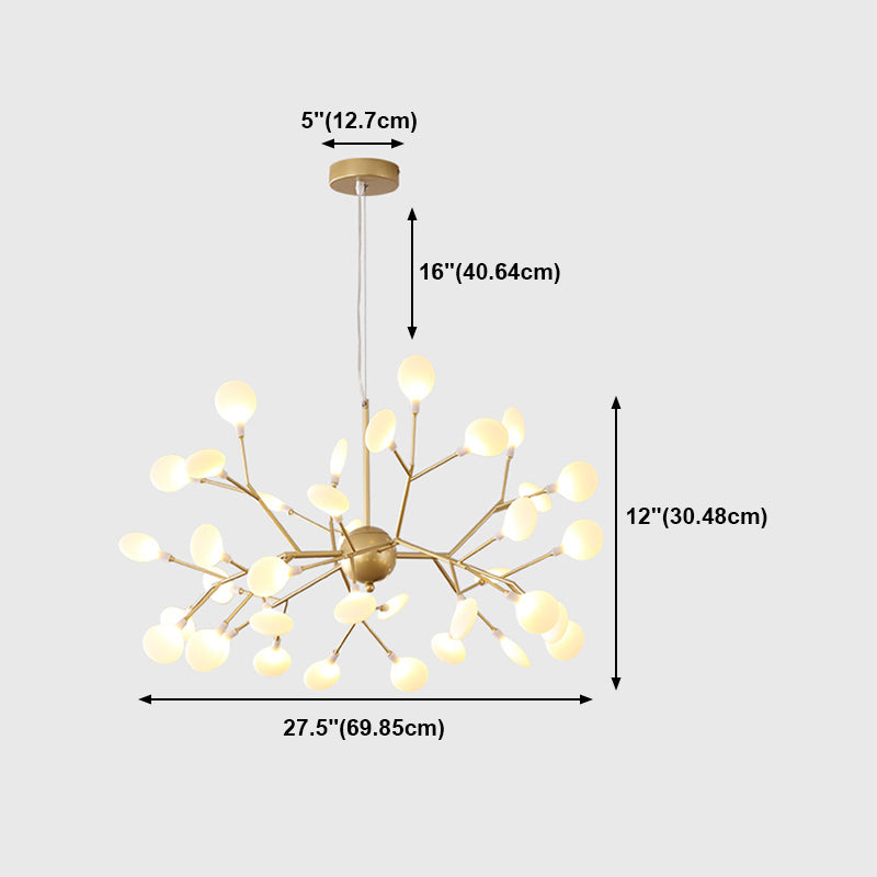 Zweig Form Kronleuchter moderner Glühen Kronleuchter Licht in Gold für Wohnzimmer