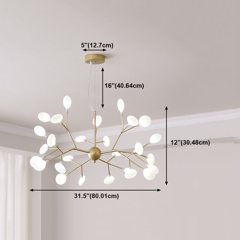 Zweig Form Kronleuchter moderner Glühen Kronleuchter Licht in Gold für Wohnzimmer