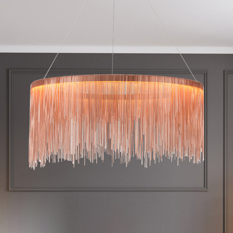 Metallzylindrische Form Kronleuchter moderner Stil Multi -1 -hängendes Licht für Schlafzimmer
