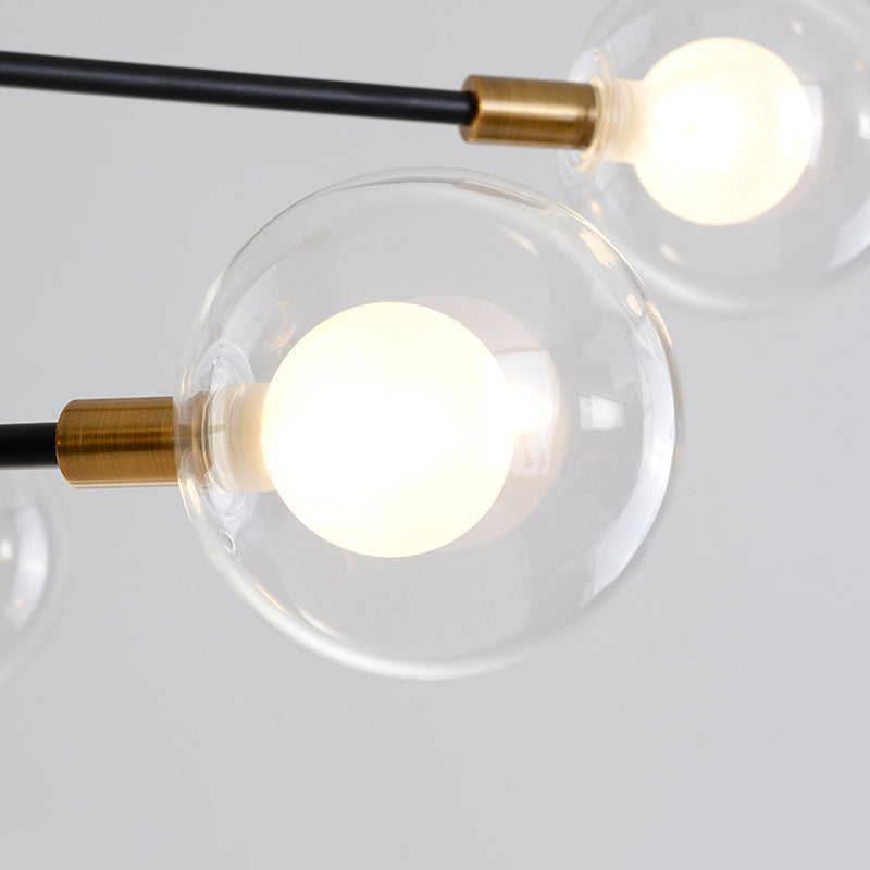 Kugelförmige Form Kronleuchter leichter moderne Glasglas Multi -Licht -Hanglampe für Schlafzimmer