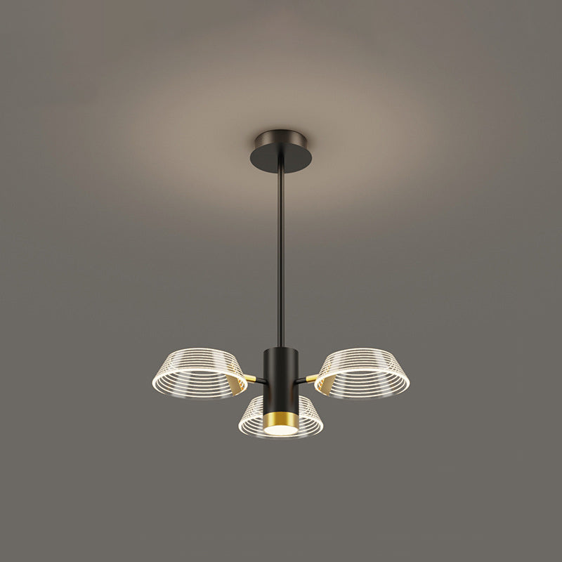 Lámpara de colgación de múltiples luces de metal de estilo moderno estilo del tambor para dormitorio