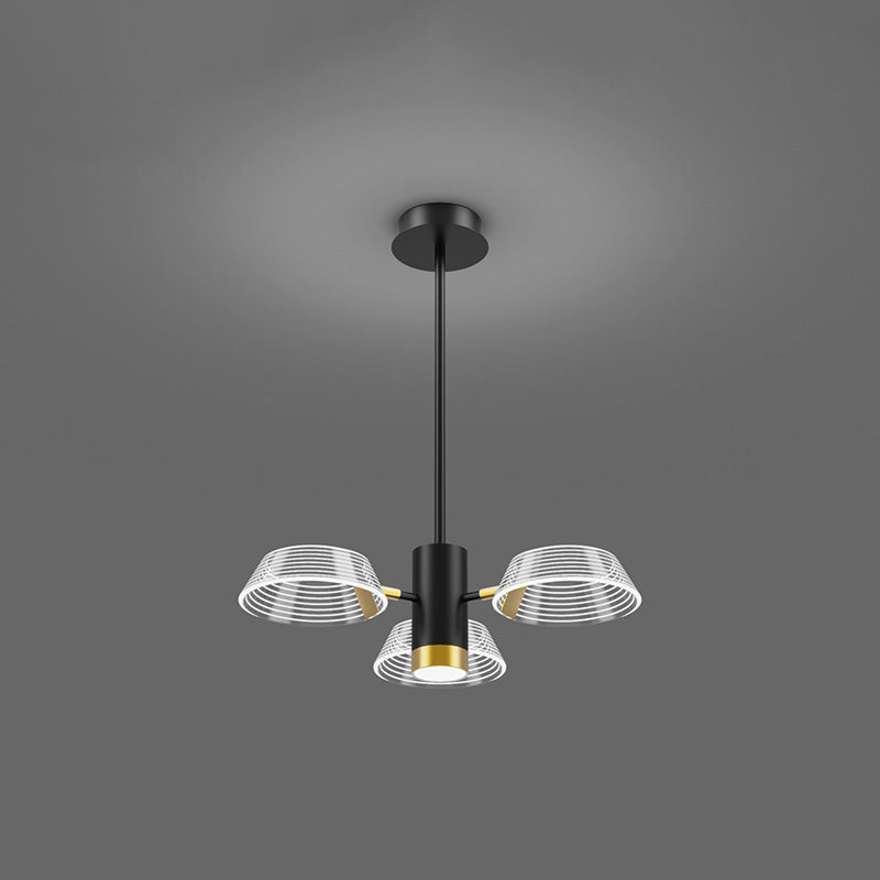 Lámpara de colgación de múltiples luces de metal de estilo moderno estilo del tambor para dormitorio