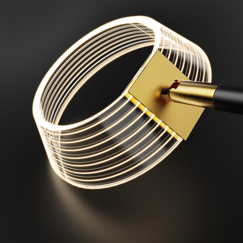 Lámpara de colgación de múltiples luces de metal de estilo moderno estilo del tambor para dormitorio