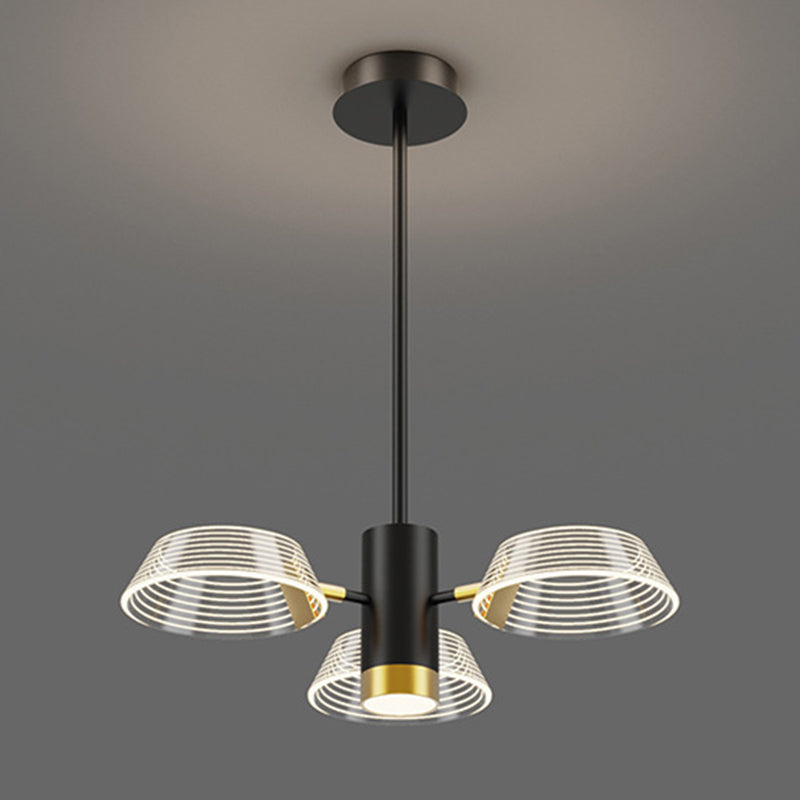 Lámpara de colgación de múltiples luces de metal de estilo moderno estilo del tambor para dormitorio