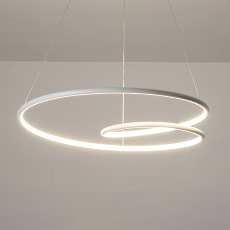 Spiral Wohnzimmer Anhänger Light Kit Metal LED Nordic Hanging Lamp Kit in Weiß