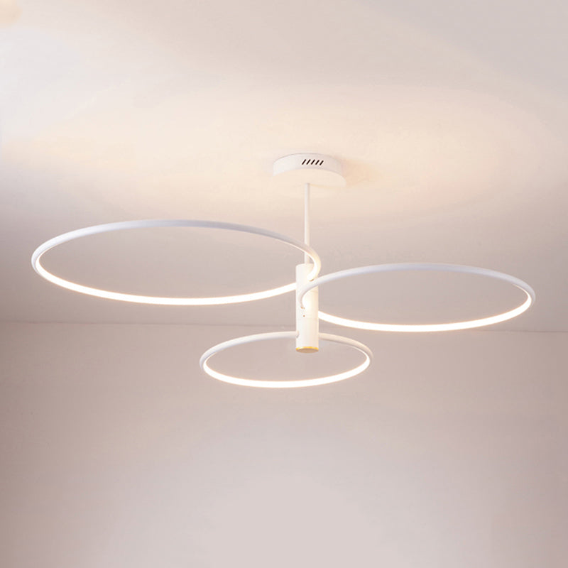 Einfache kreisförmige LED -Kronleuchterleuchten Wohnzimmer Hanging Kronleuchter