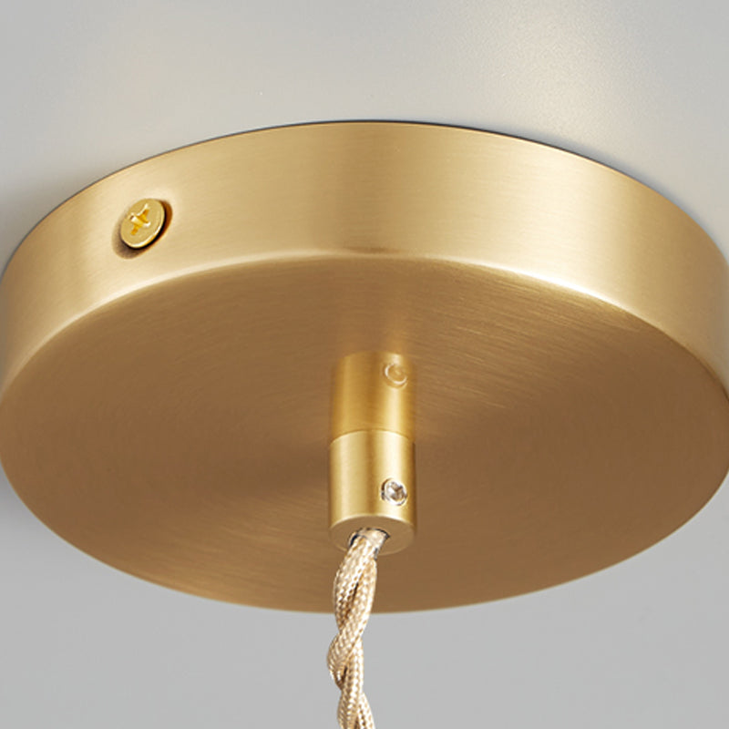 1-licht koper hangende lamp barmonus vintage glazen hanglamp voor eetkamer