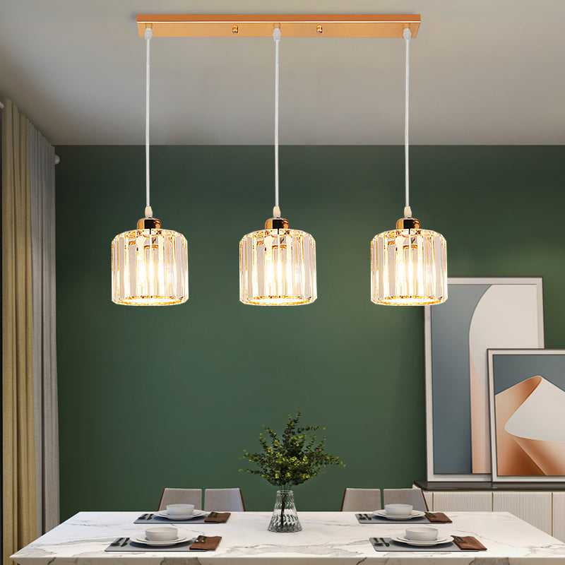 Geometria a forma di cristallo luci soffitto appeso moderno 3 luci a sospensione leggera