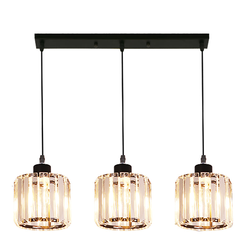 Geometria a forma di cristallo luci soffitto appeso moderno 3 luci a sospensione leggera