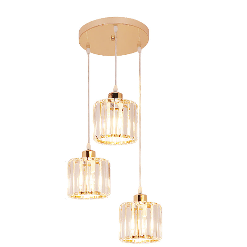 Geometria a forma di cristallo luci soffitto appeso moderno 3 luci a sospensione leggera