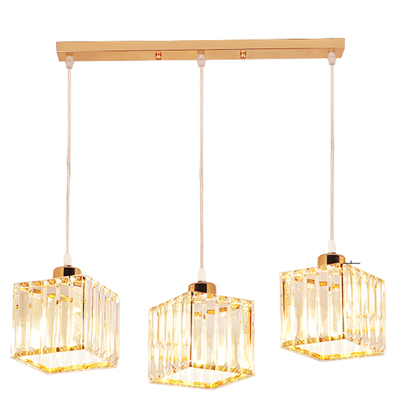 Geometria a forma di cristallo luci soffitto appeso moderno 3 luci a sospensione leggera
