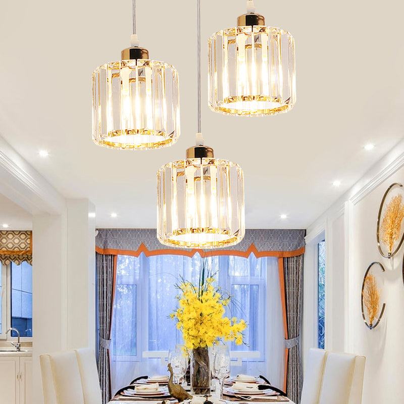 Geometria a forma di cristallo luci soffitto appeso moderno 3 luci a sospensione leggera