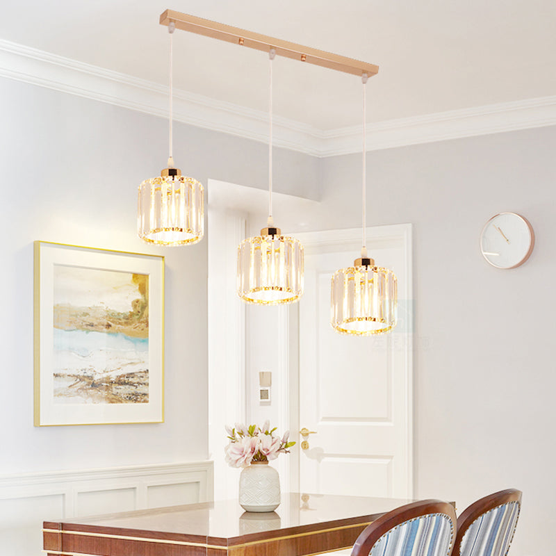 Geometria a forma di cristallo luci soffitto appeso moderno 3 luci a sospensione leggera