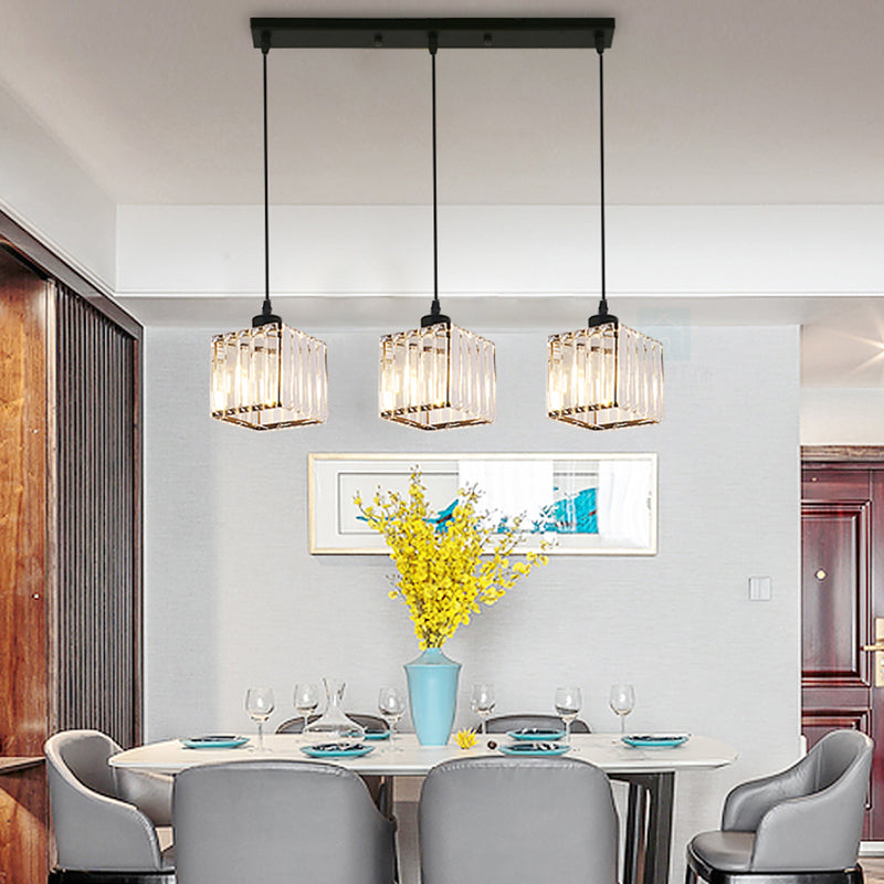 Geometria a forma di cristallo luci soffitto appeso moderno 3 luci a sospensione leggera